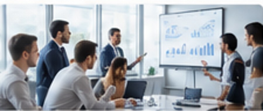 Équipe commerciale analysant des données